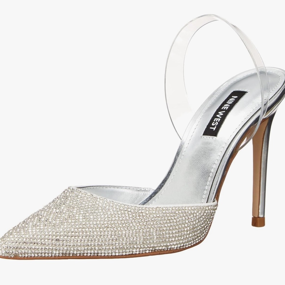 Nine West rhinestone sling back NWOT